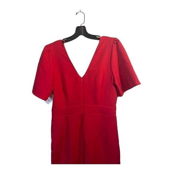 socialite Deep Surplice Neck Flutter Sleeve Jumpsuit - Picture 11 of 14